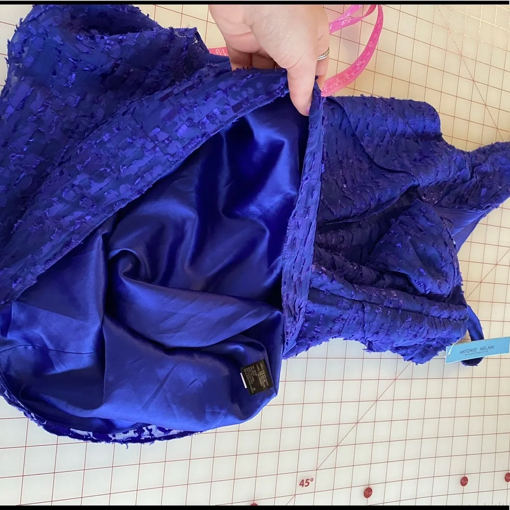 Antonio Melanie NWT indigo blue formal dress sz 4 color N41 American Dress